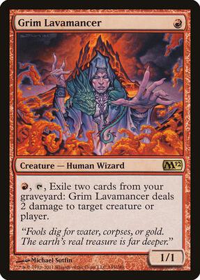 Grim Lavamancer card from Magic 2012 (M12)