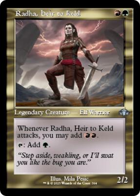 Radha, Heir to Keld (Retro Frame) card from Dominaria Remastered