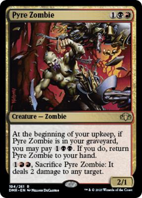 Pyre Zombie card from Dominaria Remastered