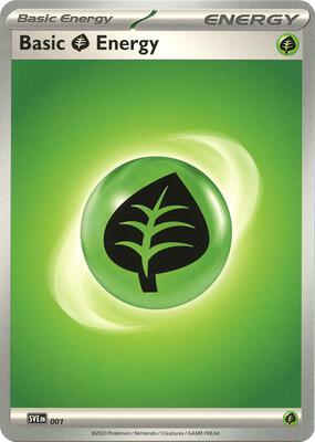 Basic Grass Energy - 001 card from SVE: Scarlet & Violet Energies
