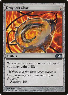 Dragon's Claw card from Magic 2012 (M12)
