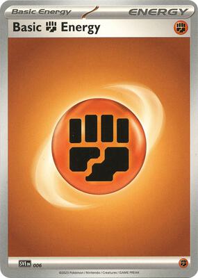 Basic Fighting Energy - 006 card from SVE: Scarlet & Violet Energies