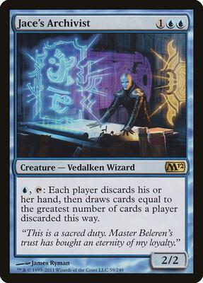 Jace's Archivist card from Magic 2012 (M12)
