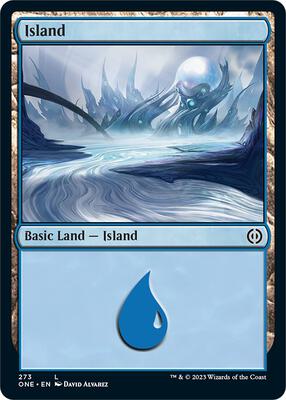 Island (273) card from Phyrexia: All Will Be One
