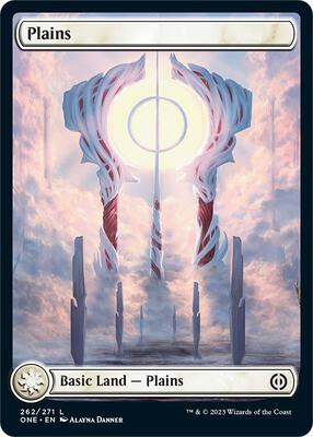 Plains (262) - Full Art card from Phyrexia: All Will Be One