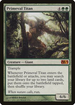 Primeval Titan card from Magic 2012 (M12)