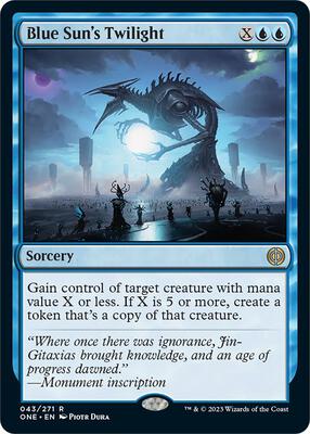 Blue Sun's Twilight card from Phyrexia: All Will Be One