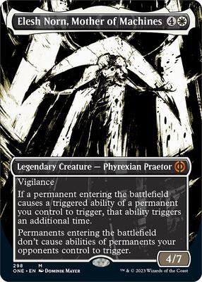 Elesh Norn, Mother of Machines (Showcase) card from Phyrexia: All Will Be One