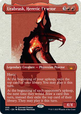 Urabrask, Heretic Praetor (Concept Praetor) card from Phyrexia: All Will Be One