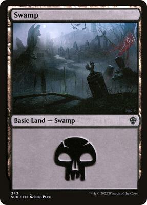 Swamp (343) card from Starter Commander Decks