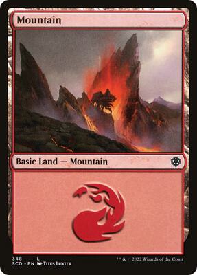 Mountain (348) card from Starter Commander Decks