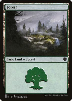 Forest (351) card from Starter Commander Decks