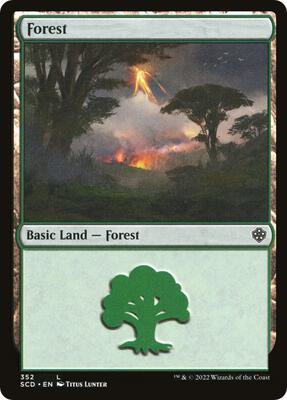 Forest (352) card from Starter Commander Decks