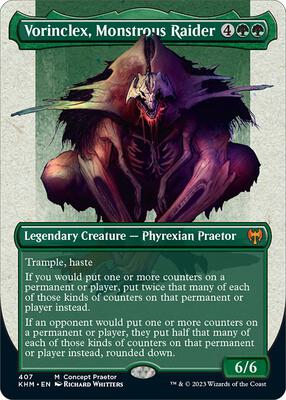 Vorinclex, Monstrous Raider (Concept Praetor) (Step-and-Compleat Foil) card from Phyrexia: All Will Be One