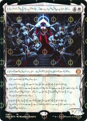 Elesh Norn, Mother of Machines (Phyrexian) (Step-and-Compleat Foil) card from Phyrexia: All Will Be One