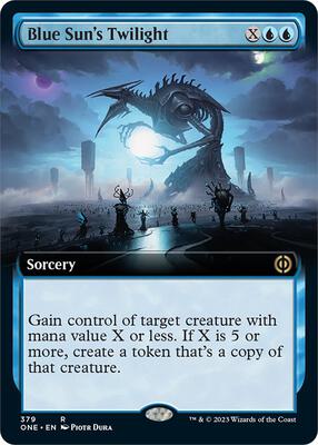 Blue Sun's Twilight (Extended Art) card from Phyrexia: All Will Be One