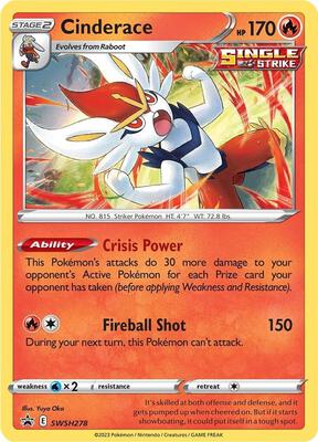 Cinderace - SWSH278 card from SWSH: Sword & Shield Promo Cards