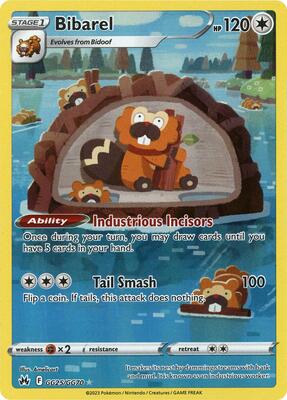 Bibarel card from SWSH: Crown Zenith: Galarian Gallery