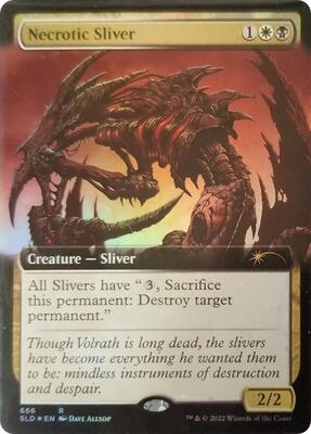 Necrotic Sliver (Extended Art) card from Secret Lair Drop Series