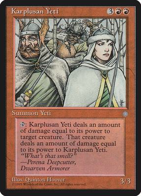 Karplusan Yeti card from Ice Age