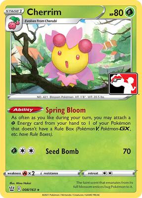 Cherrim - 008/163 card from Prize Pack Series Cards