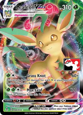 Leafeon VMAX - 008/203 card from Prize Pack Series Cards