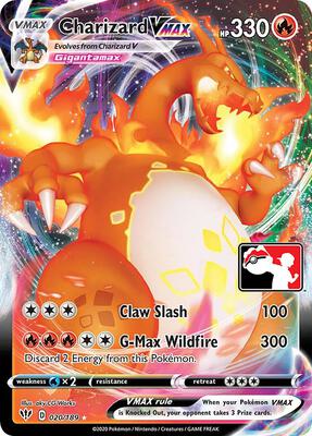 Charizard VMAX - 020/189 card from Prize Pack Series Cards