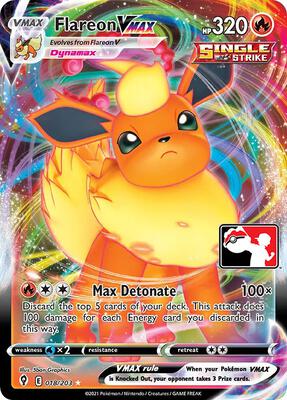 Flareon VMAX - 018/203 card from Prize Pack Series Cards