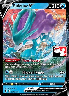 Suicune V - 031/203 card from Prize Pack Series Cards