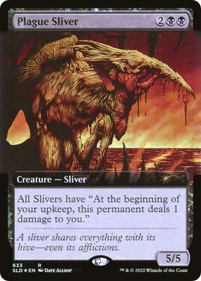 Plague Sliver (Extended Art) card from Secret Lair Drop Series