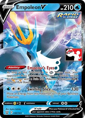 Empoleon V - 040/163 card from Prize Pack Series Cards