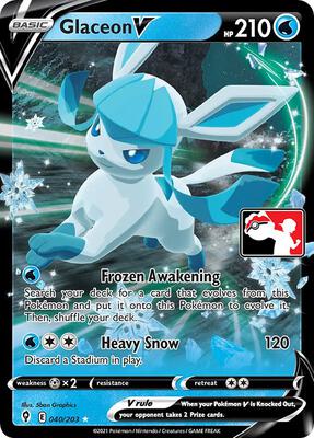 Glaceon V - 040/203 card from Prize Pack Series Cards