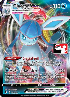 Glaceon VMAX - 041/203 card from Prize Pack Series Cards