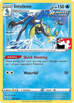 Inteleon - 043/198 card from Prize Pack Series Cards