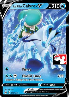 Ice Rider Calyrex V - 045/198 card from Prize Pack Series Cards