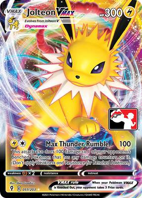 Jolteon VMAX - 051/203 card from Prize Pack Series Cards