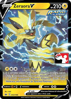 Zeraora V - 053/198 card from Prize Pack Series Cards