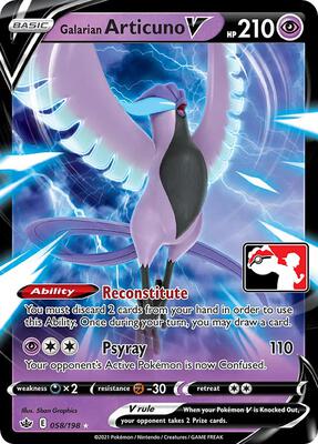 Galarian Articuno V - 058/198 card from Prize Pack Series Cards
