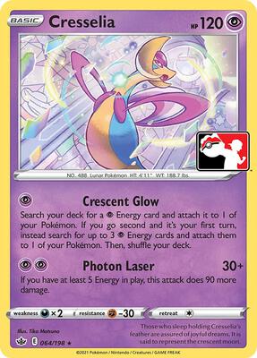 Cresselia - 064/198 card from Prize Pack Series Cards