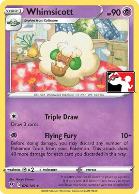 Whimsicott - 076/185 card from Prize Pack Series Cards