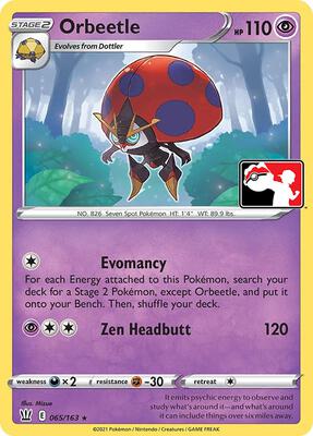 Orbeetle - 065/163 card from Prize Pack Series Cards