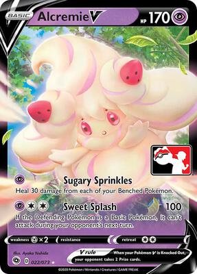 Alcremie V - 022/073 card from Prize Pack Series Cards