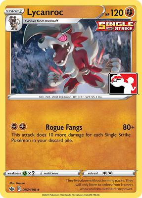 Lycanroc - 087/198 card from Prize Pack Series Cards