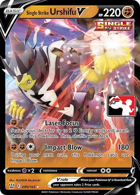 Single Strike Urshifu V - 085/163 card from Prize Pack Series Cards