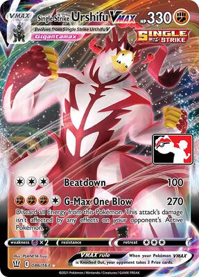 Single Strike Urshifu VMAX - 086/163 card from Prize Pack Series Cards