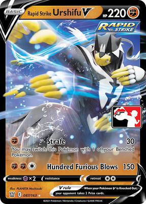 Rapid Strike Urshifu V - 087/163 card from Prize Pack Series Cards