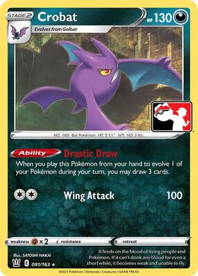 Crobat - 091/163 card from Prize Pack Series Cards