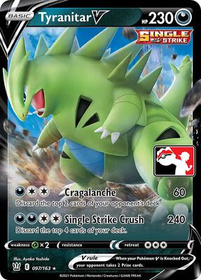 Tyranitar V - 097/163 card from Prize Pack Series Cards