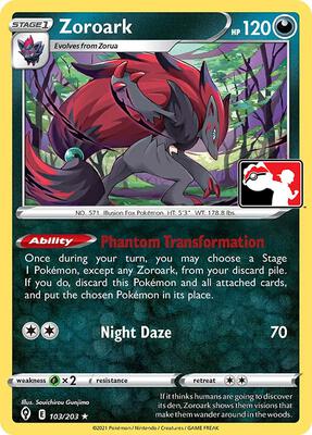 Zoroark - 103/203 card from Prize Pack Series Cards