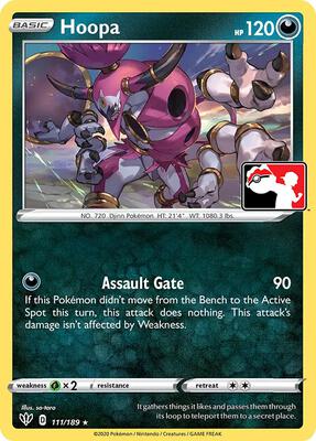 Hoopa - 111/189 card from Prize Pack Series Cards
